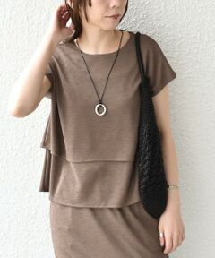 SHIPS / シップス カットソー（半袖以外） | 《予約》SHIPS Colors:〈手洗い可能〉リネンライク ミラノ ティアード トップス◆