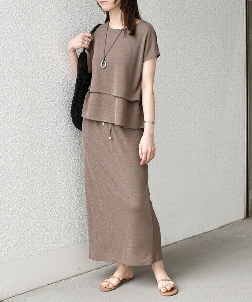 SHIPS / シップス カットソー（半袖以外） | 《予約》SHIPS Colors:〈手洗い可能〉リネンライク ミラノ ティアード トップス◆ | 詳細8