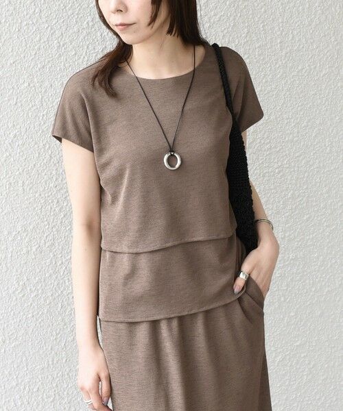 SHIPS / シップス カットソー（半袖以外） | 《予約》SHIPS Colors:〈手洗い可能〉リネンライク ミラノ ティアード トップス◆ | 詳細10