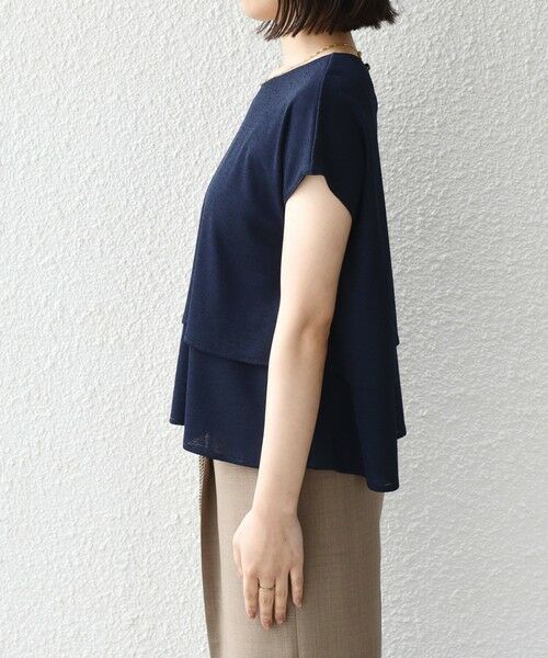 SHIPS / シップス カットソー（半袖以外） | 《予約》SHIPS Colors:〈手洗い可能〉リネンライク ミラノ ティアード トップス◆ | 詳細17