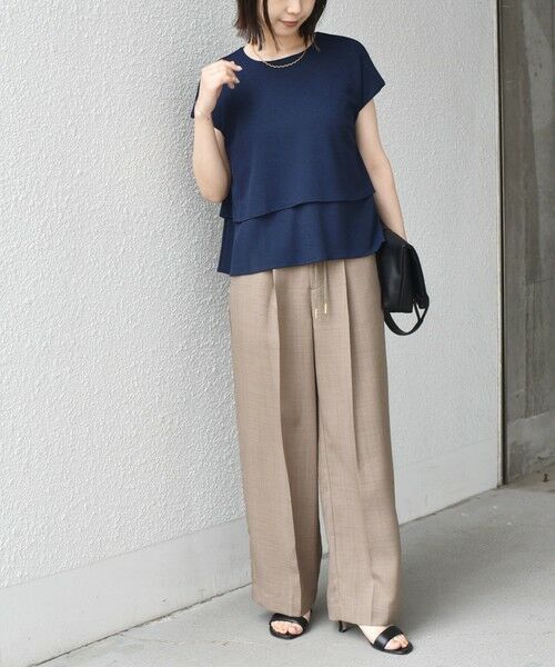 SHIPS / シップス カットソー（半袖以外） | 《予約》SHIPS Colors:〈手洗い可能〉リネンライク ミラノ ティアード トップス◆ | 詳細20