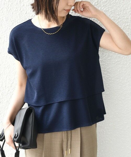 SHIPS / シップス カットソー（半袖以外） | 《予約》SHIPS Colors:〈手洗い可能〉リネンライク ミラノ ティアード トップス◆ | 詳細21