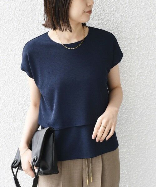 SHIPS / シップス カットソー（半袖以外） | 《予約》SHIPS Colors:〈手洗い可能〉リネンライク ミラノ ティアード トップス◆ | 詳細22