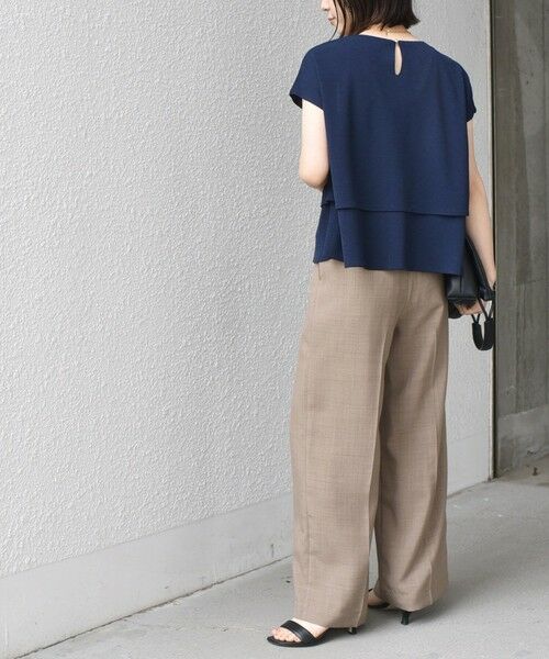 SHIPS / シップス カットソー（半袖以外） | 《予約》SHIPS Colors:〈手洗い可能〉リネンライク ミラノ ティアード トップス◆ | 詳細24