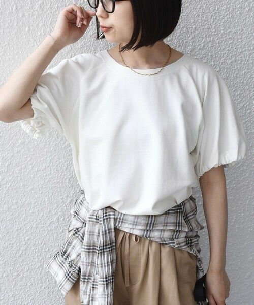SHIPS / シップス Tシャツ | SHIPS Colors:〈手洗い可能〉ミニ裏毛 バルーンスリーブ トップス | 詳細7