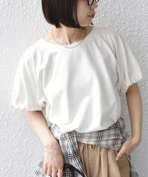 SHIPS / シップス Tシャツ | SHIPS Colors:〈手洗い可能〉ミニ裏毛 バルーンスリーブ トップス | 詳細9