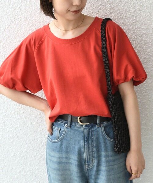 SHIPS / シップス Tシャツ | SHIPS Colors:〈手洗い可能〉ミニ裏毛 バルーンスリーブ トップス | 詳細23