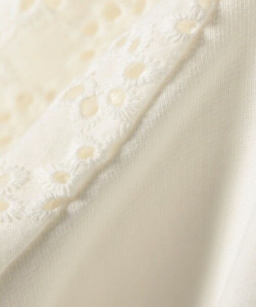 SHIPS / シップス Tシャツ | 《予約》SHIPS Colors:〈手洗い可能〉ミニ裏毛 レース スリーブ トップス◆ | 詳細2