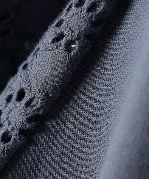 SHIPS / シップス Tシャツ | 《予約》SHIPS Colors:〈手洗い可能〉ミニ裏毛 レース スリーブ トップス◆ | 詳細17