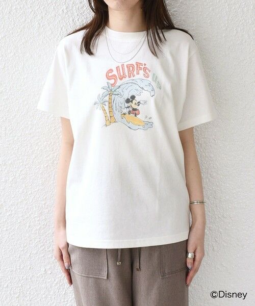 SHIPS / シップス Tシャツ | SHIPS Colors:〈洗濯機可能〉リンク ミッキー サーフ Tシャツ | 詳細4