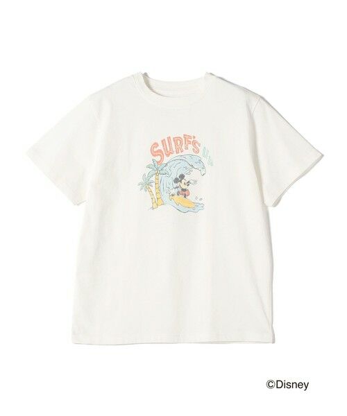 SHIPS / シップス Tシャツ | SHIPS Colors:〈洗濯機可能〉リンク ミッキー サーフ Tシャツ（オフホワイト）
