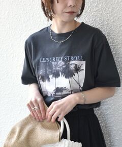 SHIPS / シップス Tシャツ | 《予約》SHIPS Colors:〈接触冷感・UVカット・洗濯機可能〉PALM フォト TEE◆