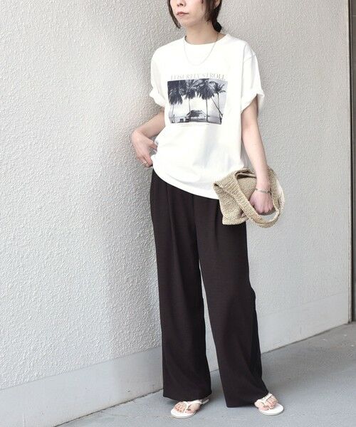 SHIPS / シップス Tシャツ | 《予約》SHIPS Colors:〈接触冷感・UVカット・洗濯機可能〉PALM フォト TEE◆ | 詳細6