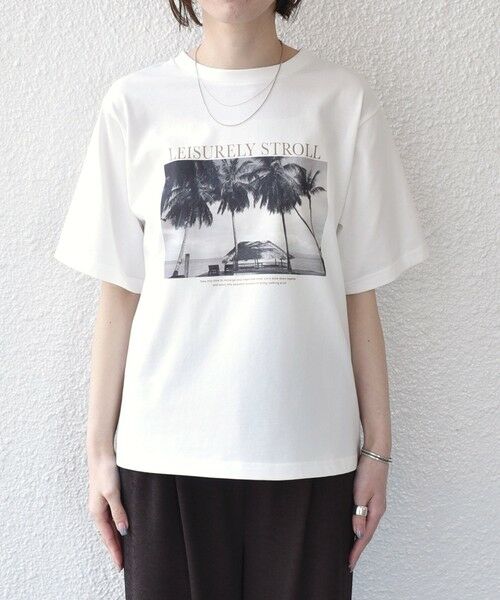 SHIPS / シップス Tシャツ | 《予約》SHIPS Colors:〈接触冷感・UVカット・洗濯機可能〉PALM フォト TEE◆ | 詳細2