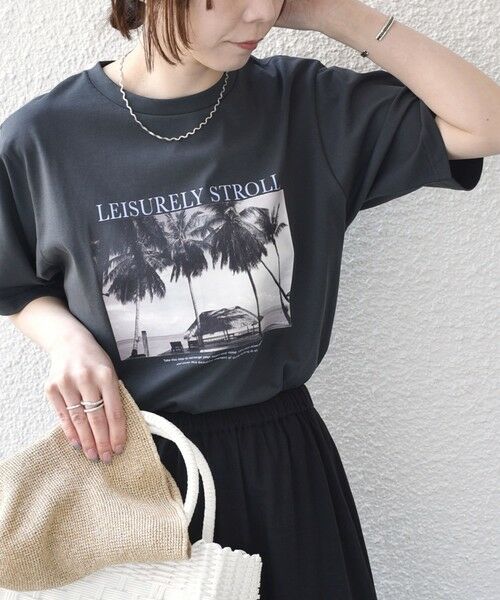SHIPS / シップス Tシャツ | 《予約》SHIPS Colors:〈接触冷感・UVカット・洗濯機可能〉PALM フォト TEE◆ | 詳細22