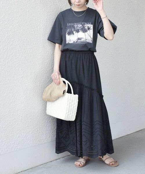 SHIPS / シップス Tシャツ | 《予約》SHIPS Colors:〈接触冷感・UVカット・洗濯機可能〉PALM フォト TEE◆ | 詳細23