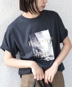 SHIPS / シップス Tシャツ | 《予約》SHIPS Colors:〈接触冷感・UVカット・洗濯機可能〉PARIS フォト TEE◆