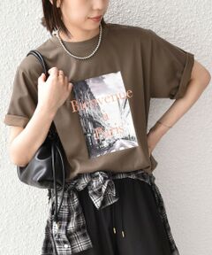 SHIPS / シップス Tシャツ | 《追加・新色予約》SHIPS Colors:〈接触冷感・UVカット〉PARIS フォト TEE◆