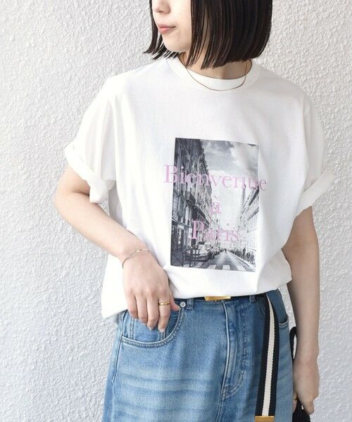 SHIPS / シップス Tシャツ | 《追加・新色予約》SHIPS Colors:〈接触冷感・UVカット〉PARIS フォト TEE◆ | 詳細6