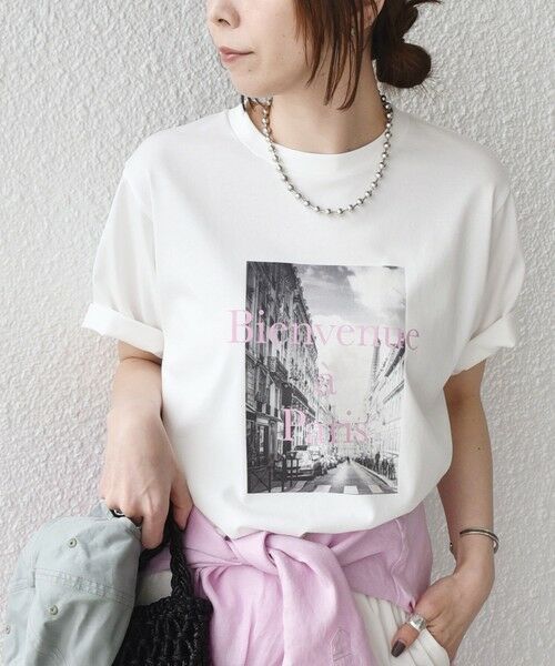 SHIPS / シップス Tシャツ | 《追加・新色予約》SHIPS Colors:〈接触冷感・UVカット〉PARIS フォト TEE◆ | 詳細10