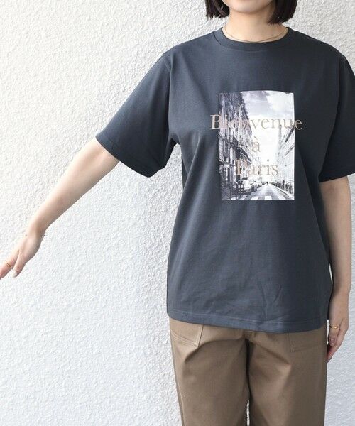 SHIPS / シップス Tシャツ | 《予約》SHIPS Colors:〈接触冷感・UVカット・洗濯機可能〉PARIS フォト TEE◆ | 詳細16