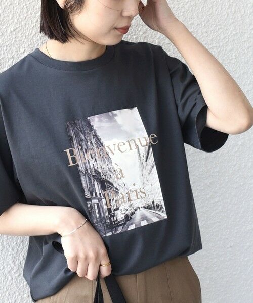 SHIPS / シップス Tシャツ | 《予約》SHIPS Colors:〈接触冷感・UVカット・洗濯機可能〉PARIS フォト TEE◆ | 詳細18