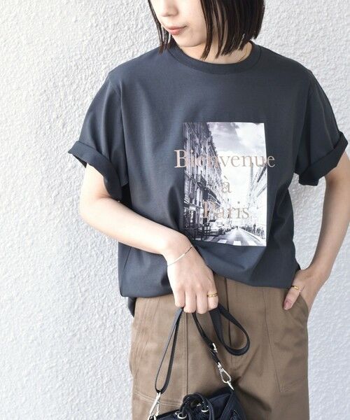 SHIPS / シップス Tシャツ | 《予約》SHIPS Colors:〈接触冷感・UVカット・洗濯機可能〉PARIS フォト TEE◆ | 詳細20