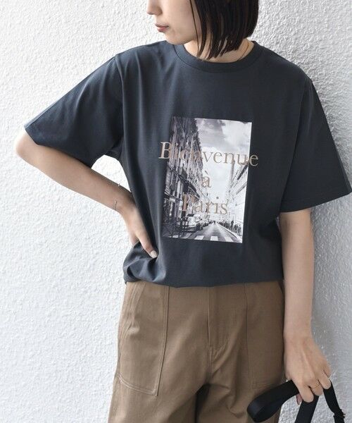 SHIPS / シップス Tシャツ | 《追加・新色予約》SHIPS Colors:〈接触冷感・UVカット〉PARIS フォト TEE◆ | 詳細27