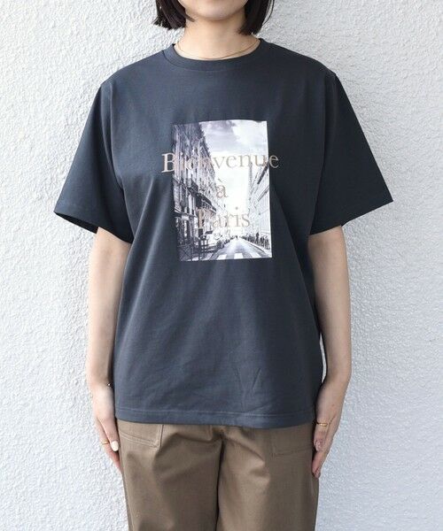 SHIPS / シップス Tシャツ | 《予約》SHIPS Colors:〈接触冷感・UVカット・洗濯機可能〉PARIS フォト TEE◆ | 詳細13