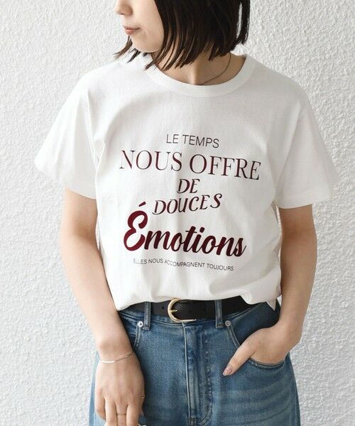 SHIPS / シップス Tシャツ | SHIPS Colors:〈洗濯機可能〉フロッキー コンビ プリント TEE◇ | 詳細9