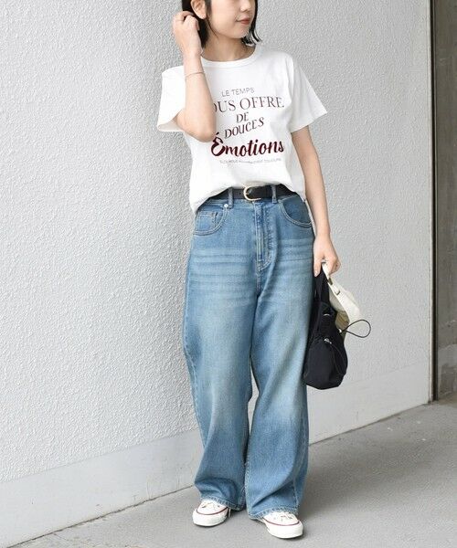 SHIPS / シップス Tシャツ | SHIPS Colors:〈洗濯機可能〉フロッキー コンビ プリント TEE◇ | 詳細10