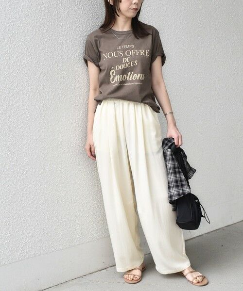 SHIPS / シップス Tシャツ | SHIPS Colors:〈洗濯機可能〉フロッキー コンビ プリント TEE◇ | 詳細18