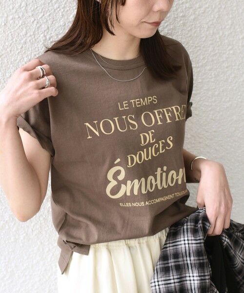 SHIPS / シップス Tシャツ | SHIPS Colors:〈洗濯機可能〉フロッキー コンビ プリント TEE◇ | 詳細22