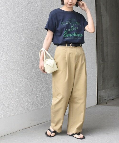 SHIPS / シップス Tシャツ | SHIPS Colors:〈洗濯機可能〉フロッキー コンビ プリント TEE◇ | 詳細28