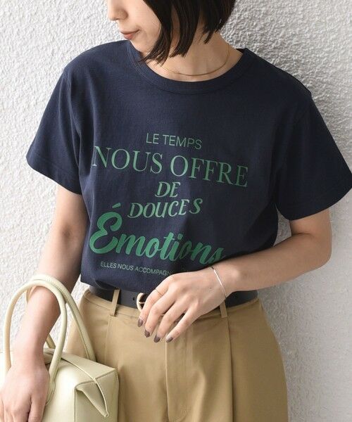 SHIPS / シップス Tシャツ | SHIPS Colors:〈洗濯機可能〉フロッキー コンビ プリント TEE◇ | 詳細30