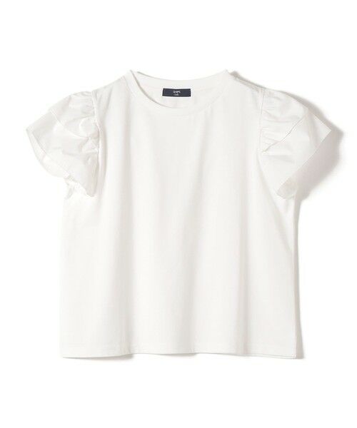 SHIPS / シップス Tシャツ | 《予約》【WEB限定】SHIPS Colors:〈手洗い可能〉異素材 フリルスリーブ カットソー◆ | 詳細1