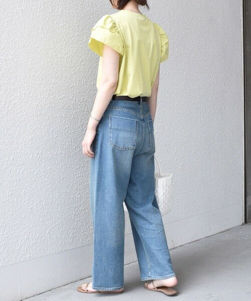 SHIPS / シップス Tシャツ | 《予約》【WEB限定】SHIPS Colors:〈手洗い可能〉異素材 フリルスリーブ カットソー◆ | 詳細29