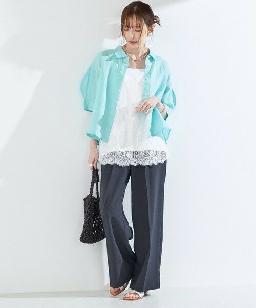 SHIPS / シップス タンクトップ | SHIPS Colors:〈手洗い可能〉オーバー レース タンクトップ | 詳細17
