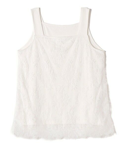 SHIPS / シップス タンクトップ | SHIPS Colors:〈手洗い可能〉オーバー レース タンクトップ（ホワイト）