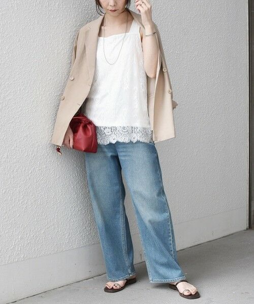 SHIPS / シップス タンクトップ | 《一部追加・新色予約》SHIPS Colors:〈手洗い可能〉オーバー レース タンクトップ◆ | 詳細23