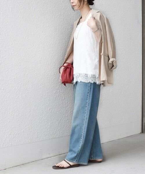SHIPS / シップス タンクトップ | 《一部追加・新色予約》SHIPS Colors:〈手洗い可能〉オーバー レース タンクトップ◆ | 詳細24