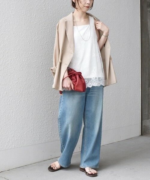 SHIPS / シップス タンクトップ | 《一部追加・新色予約》SHIPS Colors:〈手洗い可能〉オーバー レース タンクトップ◆ | 詳細25
