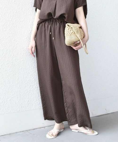 SHIPS / シップス その他パンツ | 《予約》SHIPS Colors:〈手洗い可能〉ナイロンレーヨン ストライプ イージーパンツ◆ | 詳細30