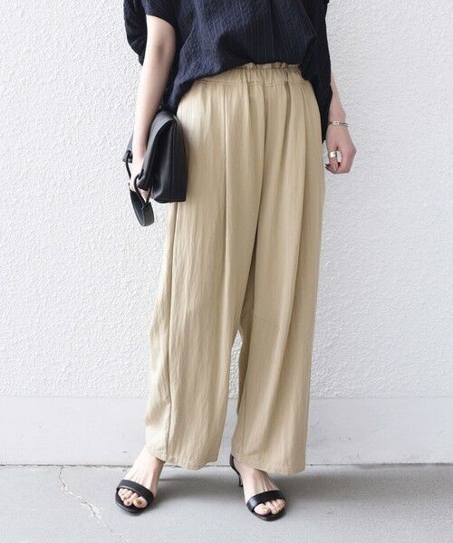 SHIPS / シップス その他パンツ | 《予約》SHIPS Colors:〈手洗い可能〉レーヨンナイロン バレル パンツ◆（ベージュ）