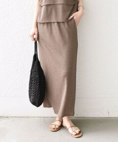 SHIPS / シップス ロング・マキシ丈スカート | 《予約》SHIPS Colors:〈手洗い可能〉リネンライク ミラノ タイトスカート◆