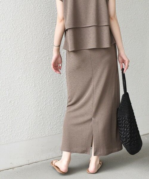 SHIPS / シップス ロング・マキシ丈スカート | 《予約》SHIPS Colors:〈手洗い可能〉リネンライク ミラノ タイトスカート◆ | 詳細14