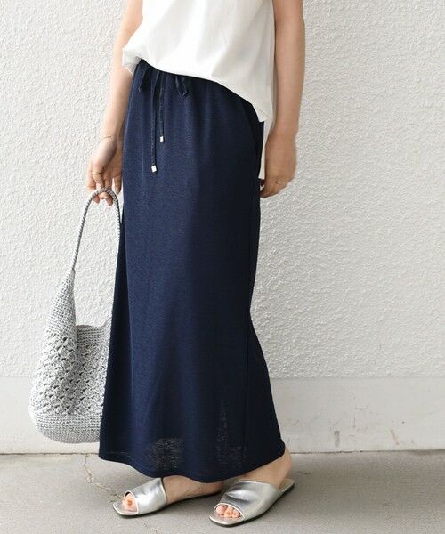 SHIPS / シップス ロング・マキシ丈スカート | 《予約》SHIPS Colors:〈手洗い可能〉リネンライク ミラノ タイトスカート◆ | 詳細23