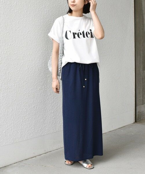 SHIPS / シップス ロング・マキシ丈スカート | 《予約》SHIPS Colors:〈手洗い可能〉リネンライク ミラノ タイトスカート◆ | 詳細25