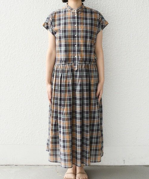 SHIPS / シップス ロング・マキシ丈ワンピース | 《予約》SHIPS Colors:〈手洗い可能〉マドラス チェック レイヤード ライク ワンピース◆ | 詳細10