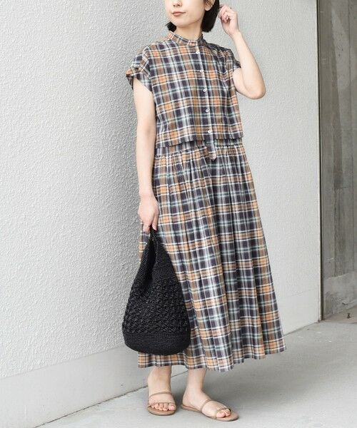 SHIPS / シップス ロング・マキシ丈ワンピース | 《予約》SHIPS Colors:〈手洗い可能〉マドラス チェック レイヤード ライク ワンピース◆ | 詳細13